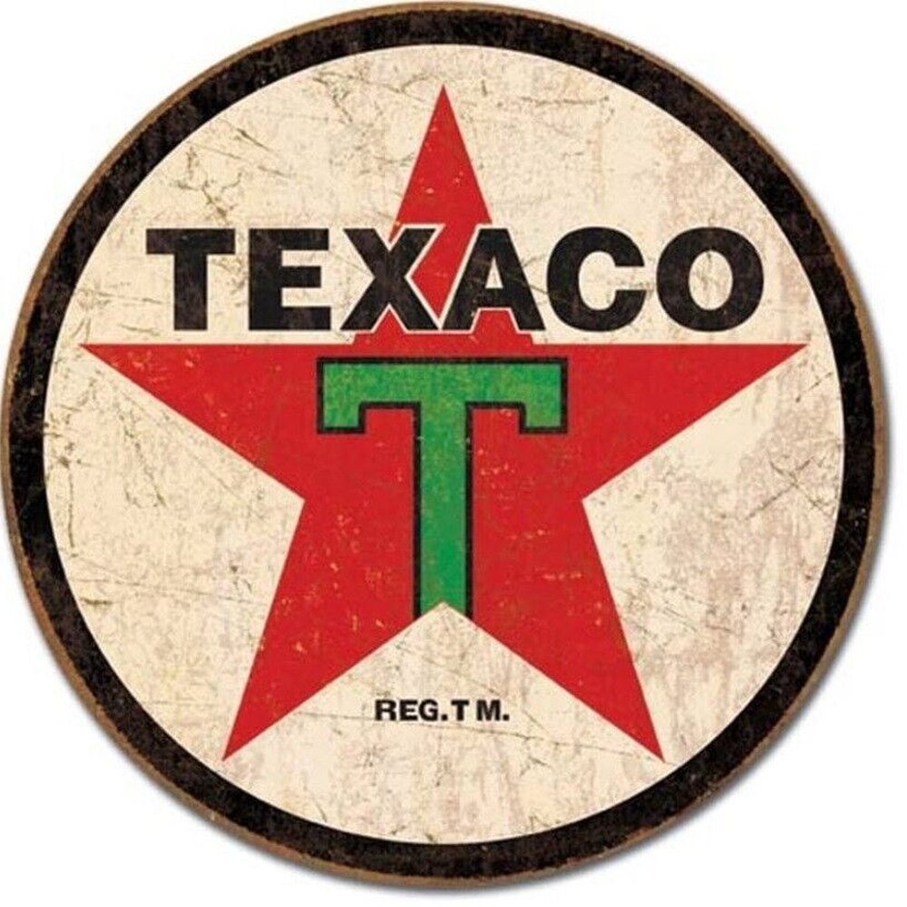 Texaco Oil Red Star Novelty Metal 12" Circular Sign Home & Garden:Home Décor:Plaques & Signs Style Your Walls