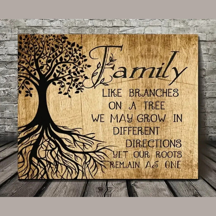 Family Like Branches On A Tree Canvas Print Framed 11.8" x 15.7" Wall Art NEW! Home & Garden:Home Décor:Posters & Prints Style Your Walls