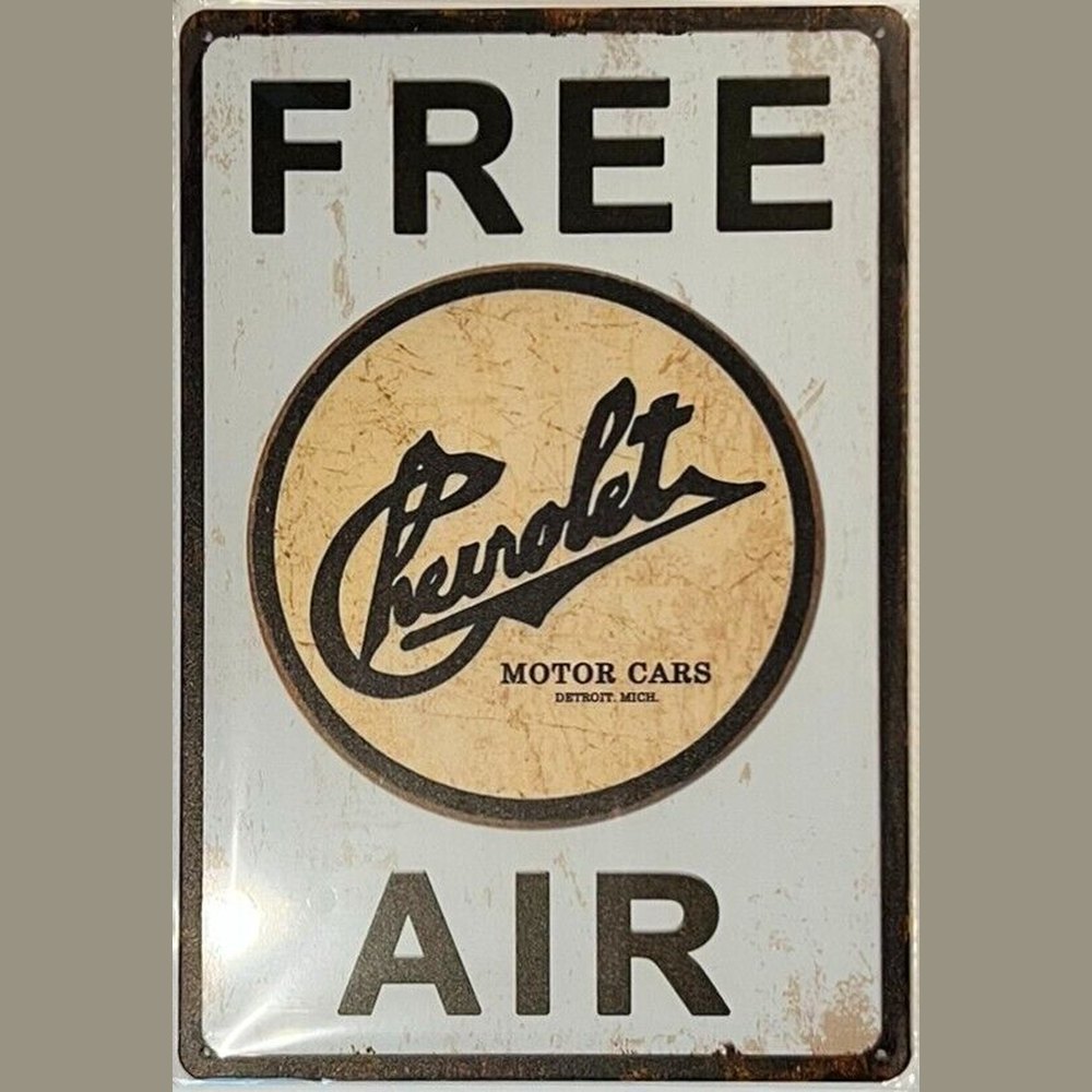 Chevrolet Free Air Novelty Metal Sign 8" x 12" Wall Art Home & Garden:Home Décor:Plaques & Signs Style Your Walls