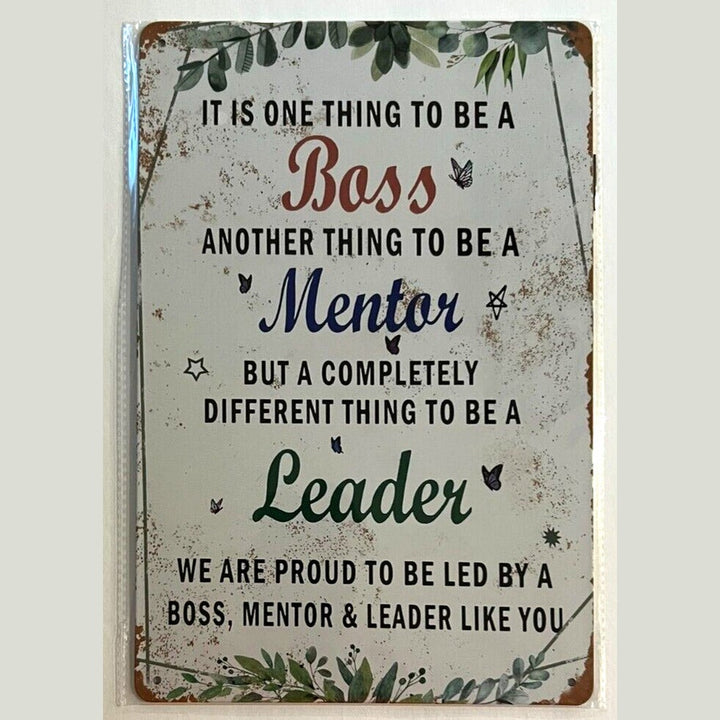 It Is One thing To Be A Boss 8" x 12" Vintage Novelty Metal Sign Home & Garden:Home Décor:Plaques & Signs Style Your Walls