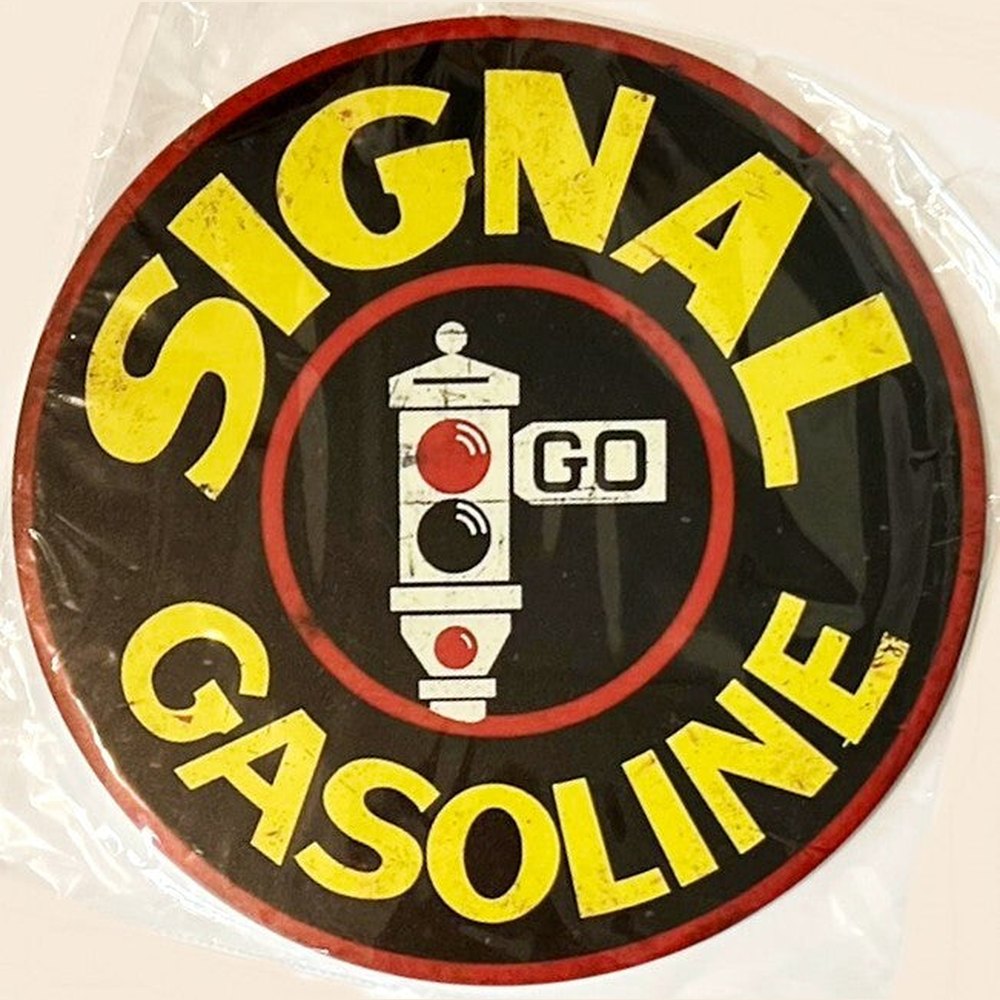 Signal Gasoline Vintage Novelty Hem Wrapped Novelty 12" Diameter Sign New! Home & Garden:Home Décor:Plaques & Signs Style Your Walls