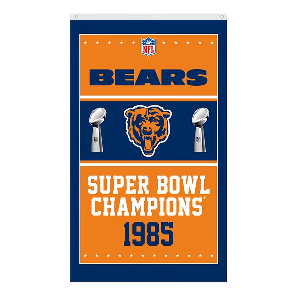 Chicago Bears Super Bowl Champions Novelty Flag Banner NEW! 3 ft x 5 ft Home & Garden:Yard, Garden & Outdoor Living:Décor:Flags Style Your Walls