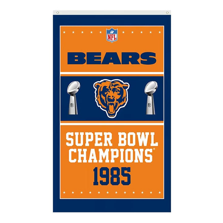 Chicago Bears Super Bowl Champions Novelty Flag Banner NEW! 3 ft x 5 ft Home & Garden:Yard, Garden & Outdoor Living:Décor:Flags Style Your Walls
