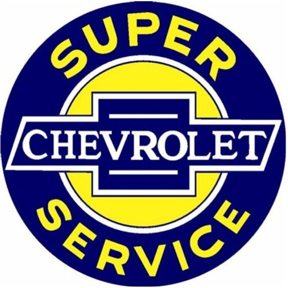 Super Chevrolet Service Licensed Novelty 12" Diameter Circular Sign NEW! Home & Garden:Home Décor:Plaques & Signs Style Your Walls