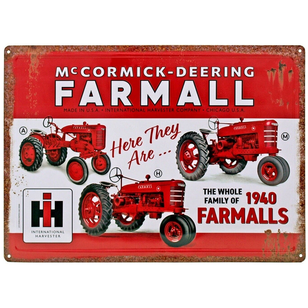 McCormick Deering Farmall International Harvester Hem Wrapped Sign 17" x 12" Home & Garden:Home Décor:Plaques & Signs Style Your Walls