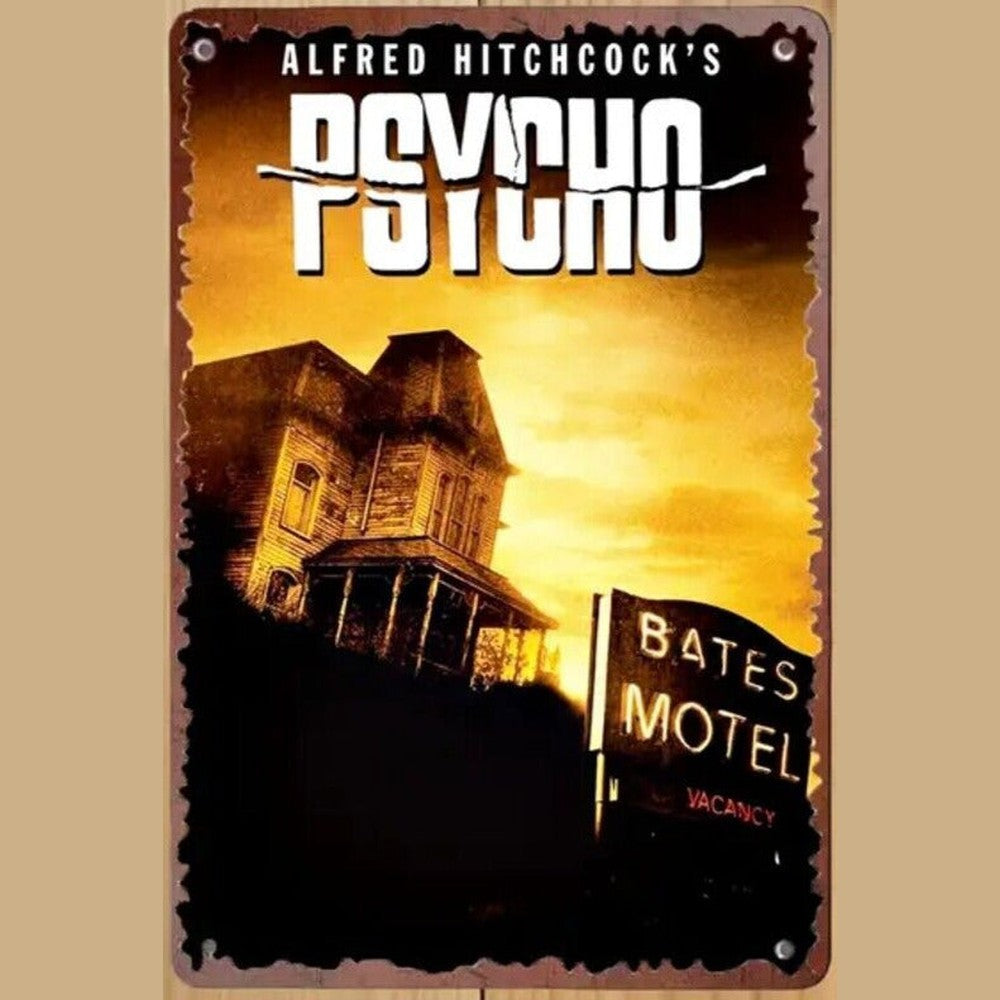 Alfred Hitchcock's Psycho Vintage Novelty Metal Sign 12" x 8" Wall Art Home & Garden:Home Décor:Plaques & Signs Style Your Walls