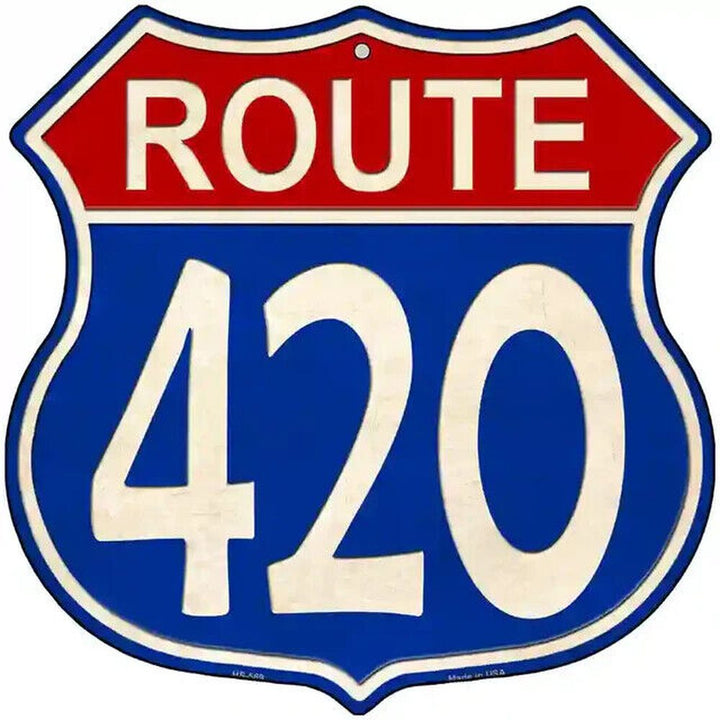 Route 420 Blue & Green 12" Novelty Highway Shield Sign NEW! Home & Garden:Home Décor:Plaques & Signs Style Your Walls