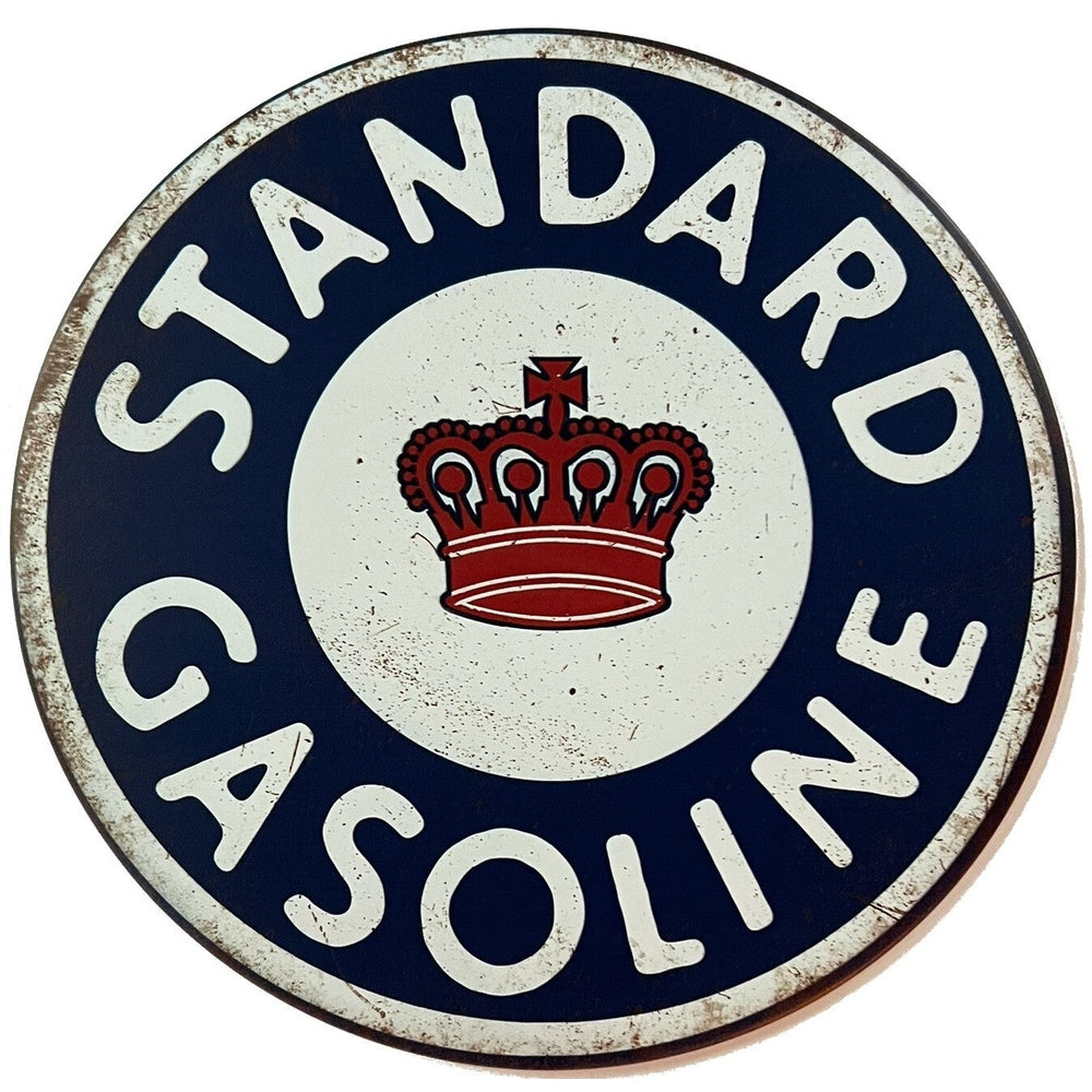 Standard Gasoline Vintage Hem Wrapped Novelty 12" Diameter Sign New! Home & Garden:Home Décor:Plaques & Signs Style Your Walls