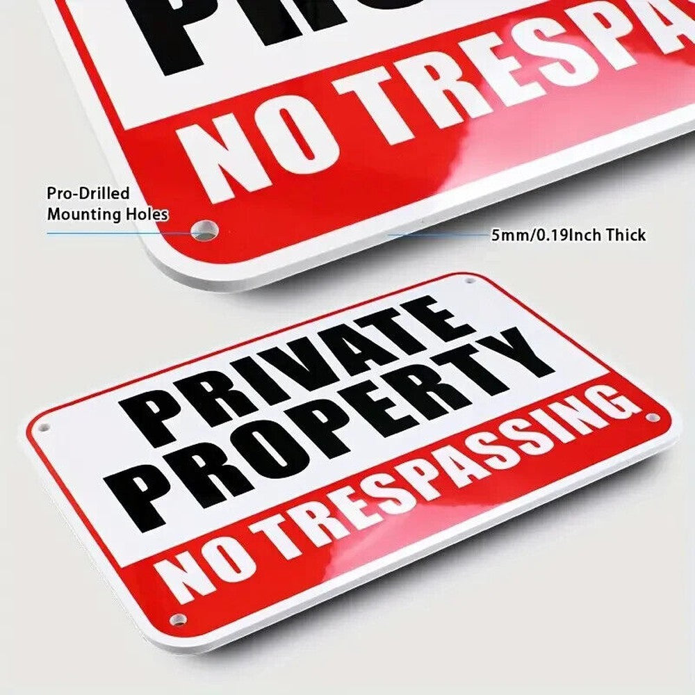 Private Property No Trespassing Durable PVC sign 12" x 8" NEW! Home & Garden:Home Décor:Plaques & Signs Style Your Walls