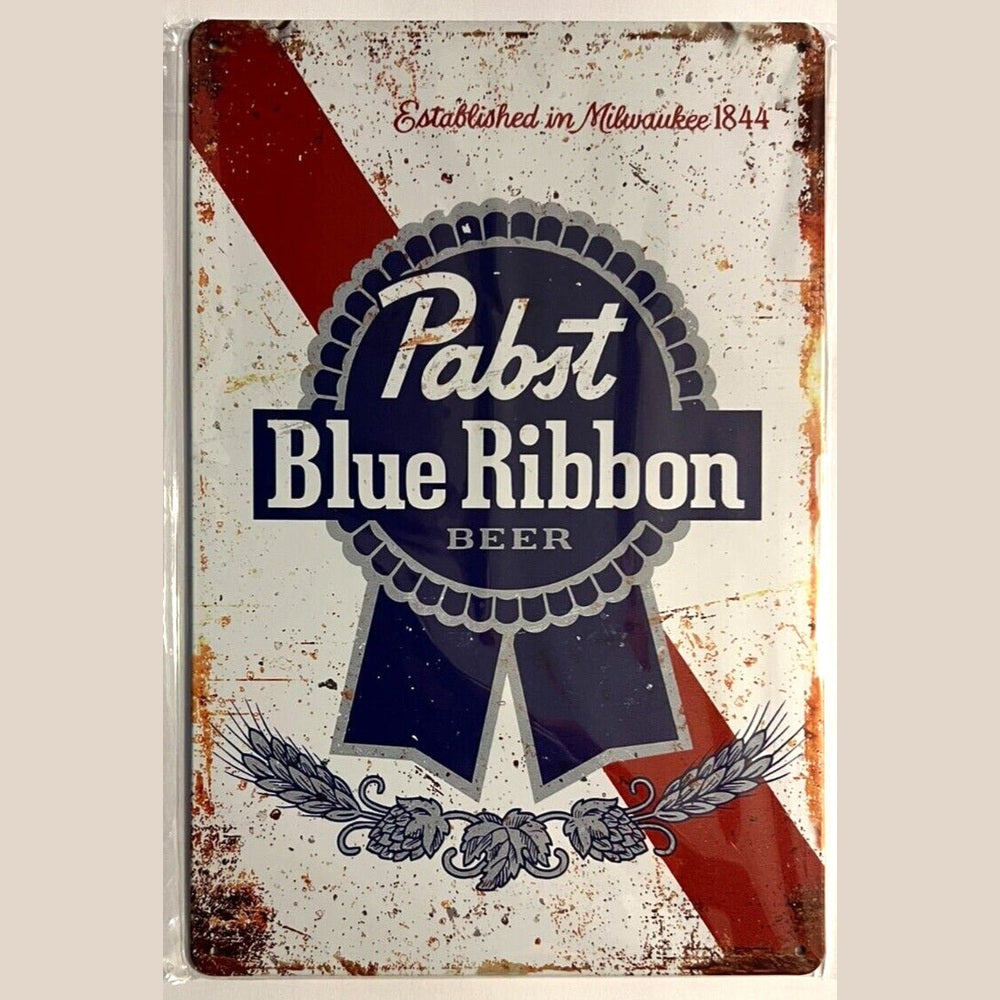 Pabst Blue Ribbon Beer Vintage Novelty Metal Sign 12" x 8" NEW! Home & Garden:Home Décor:Plaques & Signs Style Your Walls