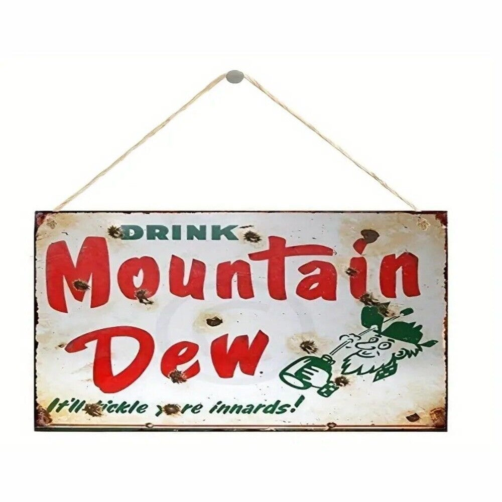Drink Mountain Dew Novelty Vintage - Wood Sign NEW! Home & Garden:Home Décor:Plaques & Signs Style Your Walls