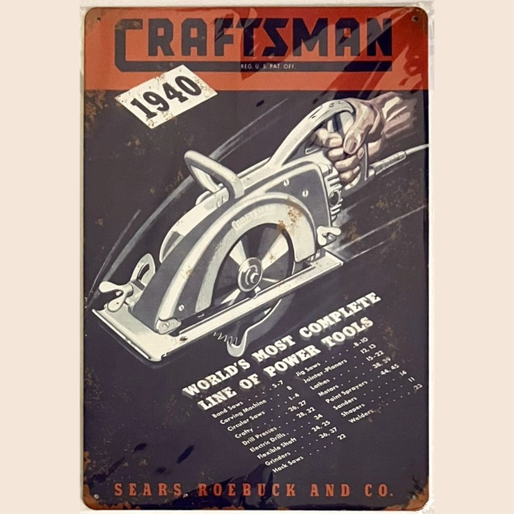 Craftsman Tools Since 1949 Vintage Novelty Metal Sign 12" x 8" Wall Art Home & Garden:Home Décor:Plaques & Signs Style Your Walls