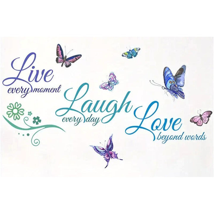"Live Laugh Love" Wall Decal 15" x 25.5" Live Every Moment, Every Day Home & Garden:Home Décor:Decals, Stickers & Vinyl Art Style Your Walls