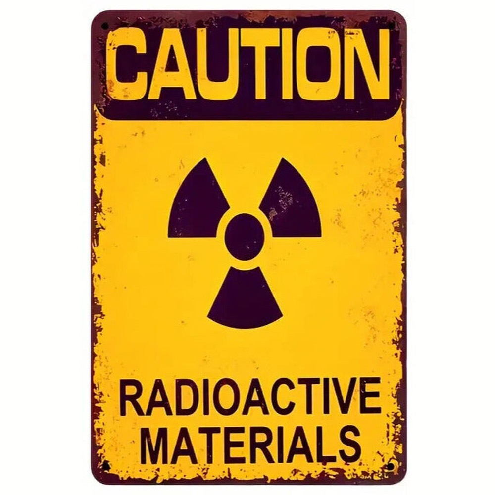 Caution Radioactive Materials Vintage Novelty Metal Sign 12" x 8" Wall Art Home & Garden:Home Décor:Plaques & Signs Style Your Walls