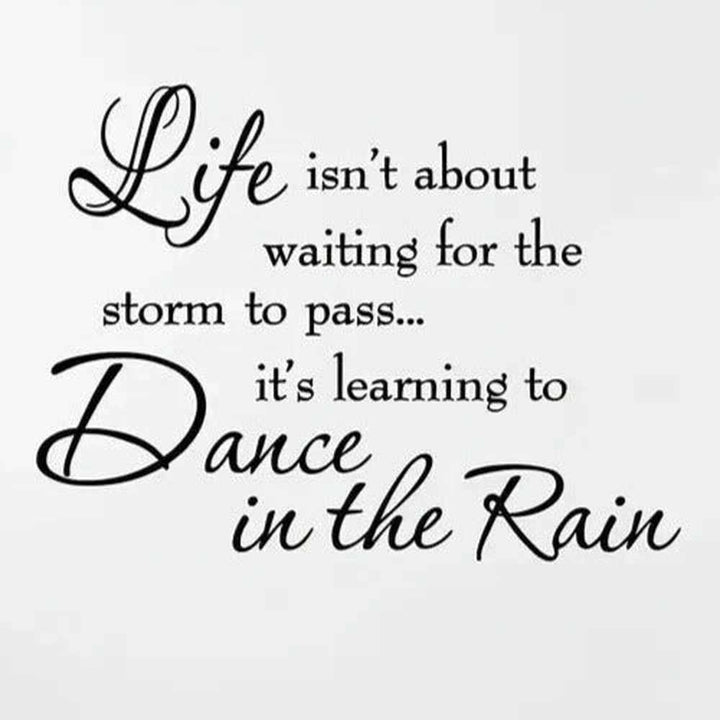 Life Isn't About Waiting For The Storm To Pass Wall Decal 24.4" x 16.7" NEW! Home & Garden:Home Décor:Decals, Stickers & Vinyl Art Style Your Walls