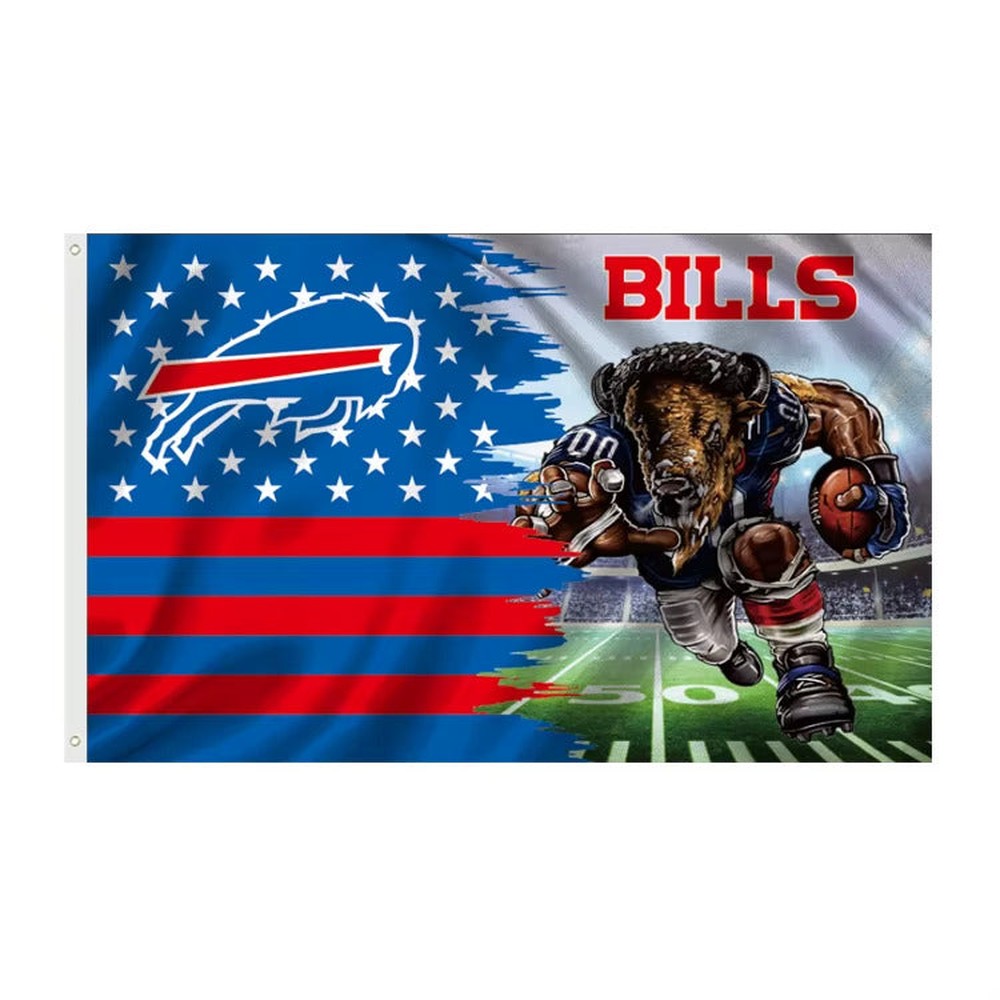 Buffalo Bills 3' X 5' Graphic Flag Banner With Grommets New! Sports Mem, Cards & Fan Shop:Fan Apparel & Souvenirs:Football-NFL Style Your Walls