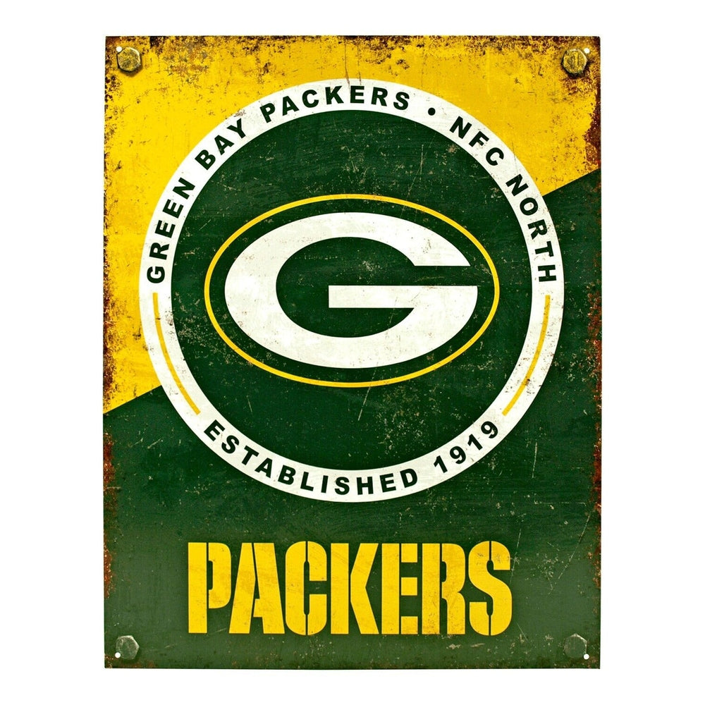 Green Bay Packers Established 1919 Licensed Vintage Novelty Sign 16" x 12.5" Home & Garden:Home Décor:Plaques & Signs Style Your Walls