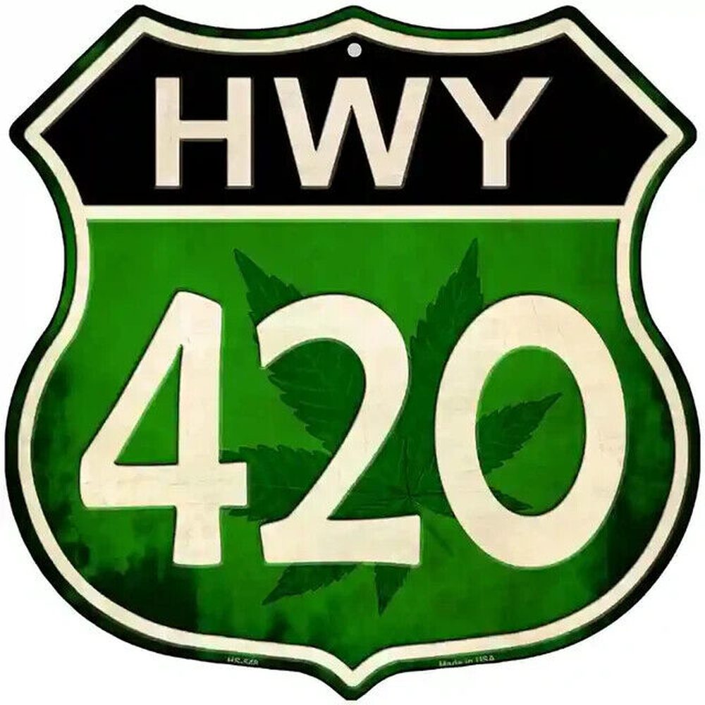 Highway 420 Blue & Green 12" Novelty Highway Shield Sign NEW! Home & Garden:Home Décor:Plaques & Signs Style Your Walls