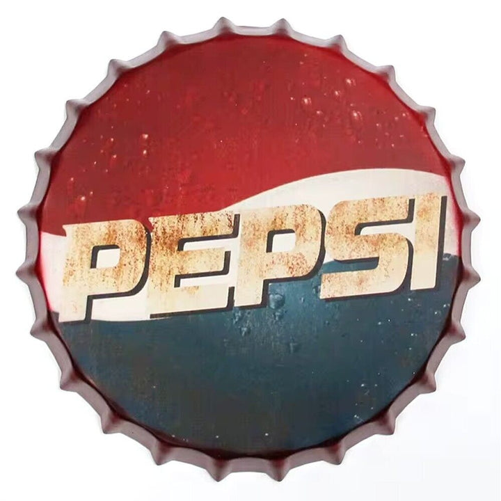 Pepsi Pepsi-Cola Vintage Novelty 13.75" Metal Bottle Cap Sign NEW! Home & Garden:Home Décor:Plaques & Signs Style Your Walls