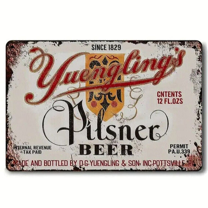 Yuengling's Pilsner Beer Vintage Novelty Metal Sign 12" x 8" Wall Art Home & Garden:Home Décor:Plaques & Signs Style Your Walls