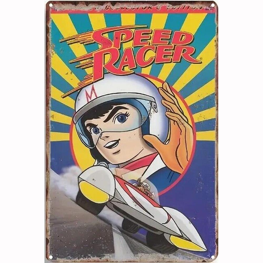 Speed Racer Vintage Novelty Metal Sign 12" x 8" Wall Art Home & Garden:Home Décor:Plaques & Signs Style Your Walls