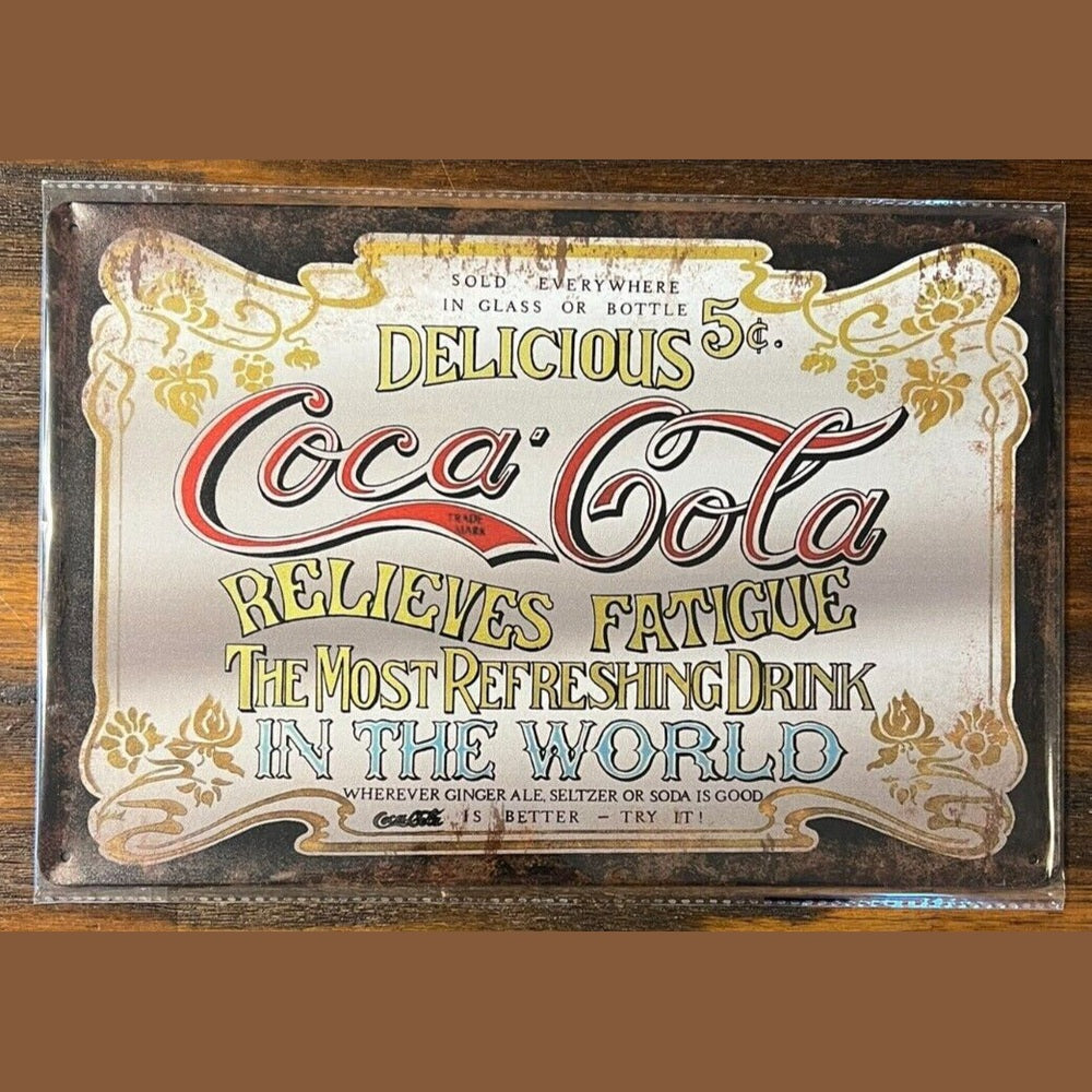 Coca-Cola Relives Fatigue Novelty Metal Sign 12" x 8" NEW! Home & Garden:Home Décor:Plaques & Signs Style Your Walls