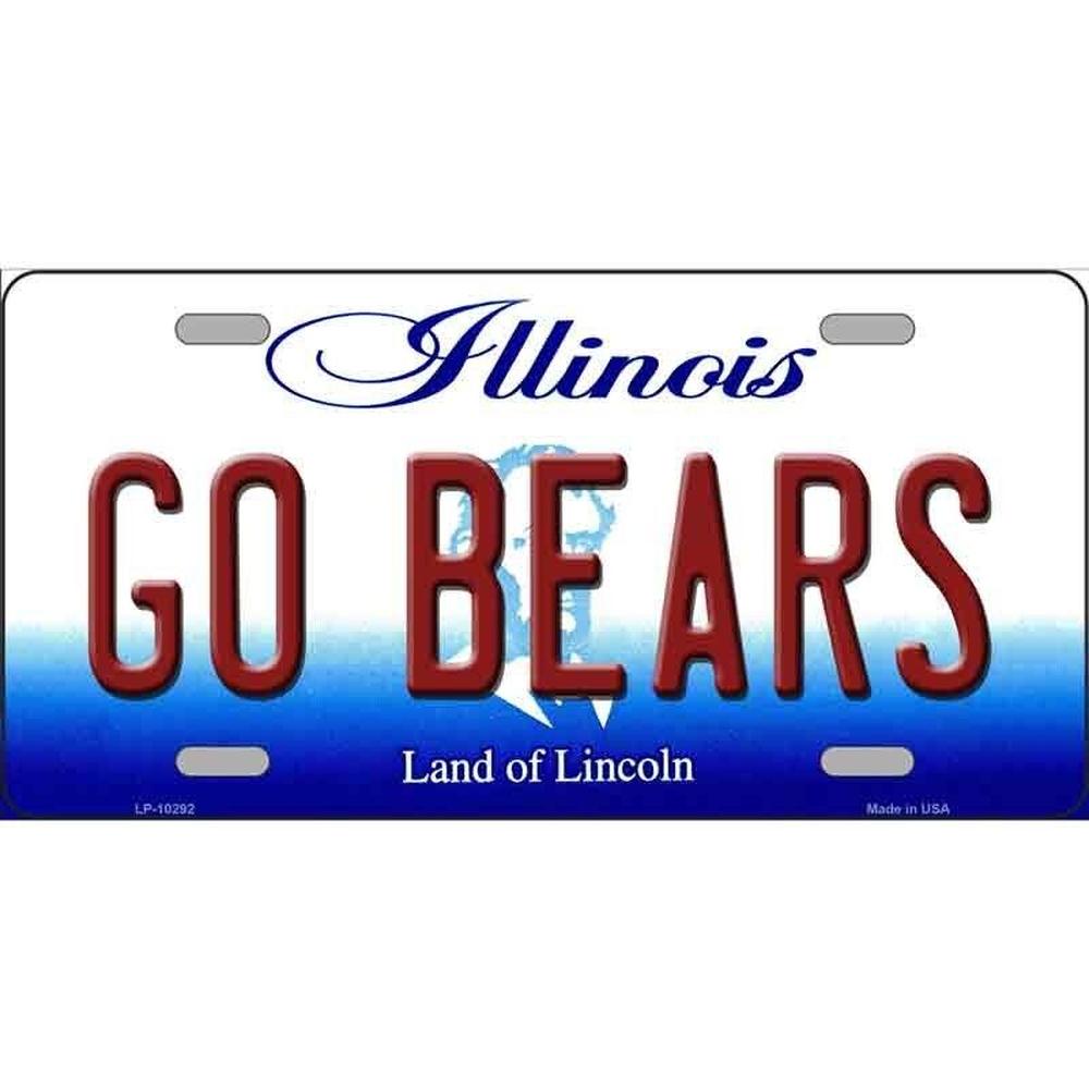 Go Bears Illinois Novelty Metal 6" x 12" License Plate NEW! eBay Motors:Parts & Accessories:Car & Truck Parts & Accessories:Exterior Parts & Accessories:License Plates & Frames Style Your Walls