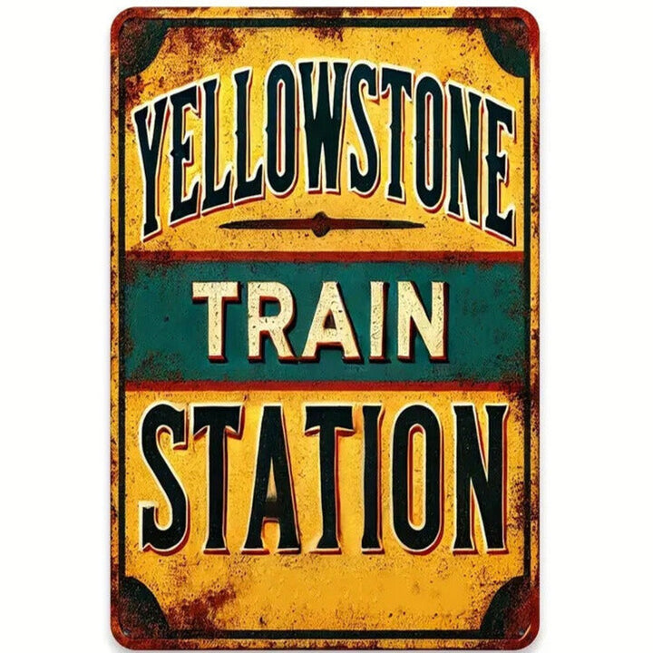 Yellowstone Train Station 8" x 12" Novelty Metal Sign Wall Art New! Home & Garden:Home Décor:Plaques & Signs Style Your Walls