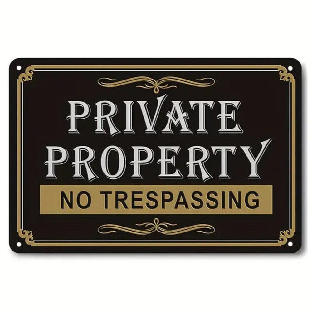 Private Property No Trespassing 8" x 12" Novelty Metal Sign NEW! Home & Garden:Home Décor:Plaques & Signs Style Your Walls