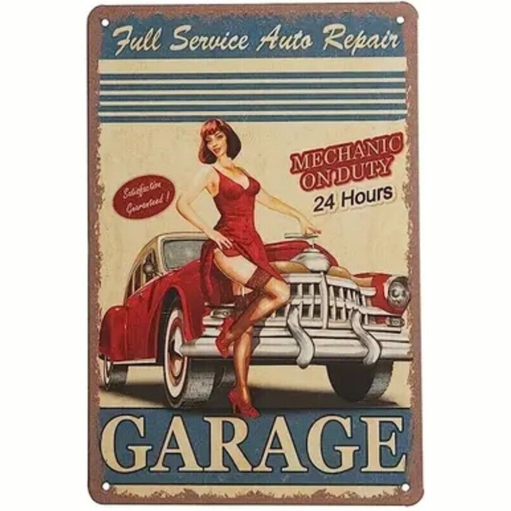 Full Service Auto Repair Garage Vintage Novelty Metal Sign 12" x 8" Wall Art Home & Garden:Home Décor:Plaques & Signs Style Your Walls