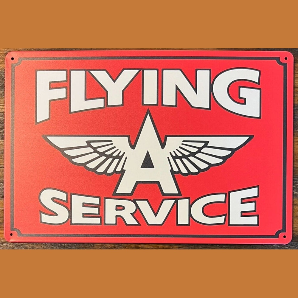 Flying A Gasoline Service Novelty Metal Sign 12" x 8" Wall Art Home & Garden:Home Décor:Plaques & Signs Style Your Walls