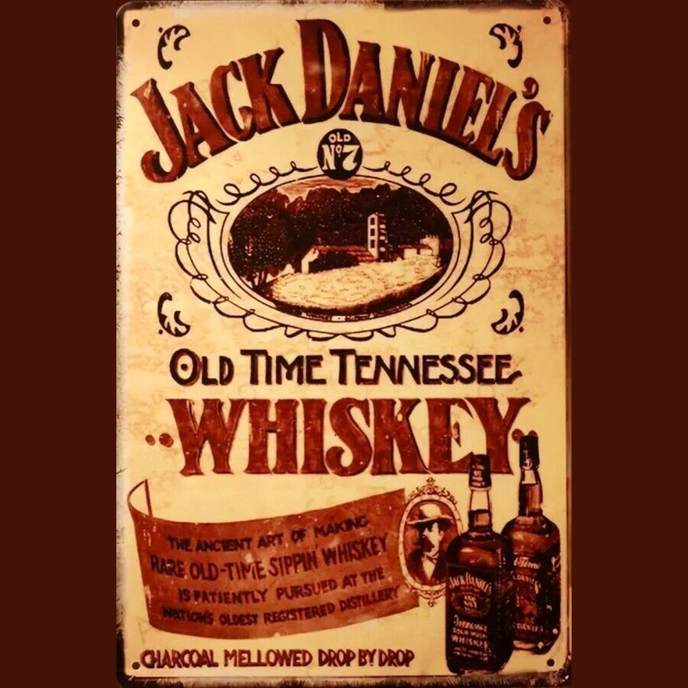 Jack Daniel's Old Time Tennessee Whiskey Novelty Metal Sign 8" x 12" Home & Garden:Home Décor:Plaques & Signs Style Your Walls