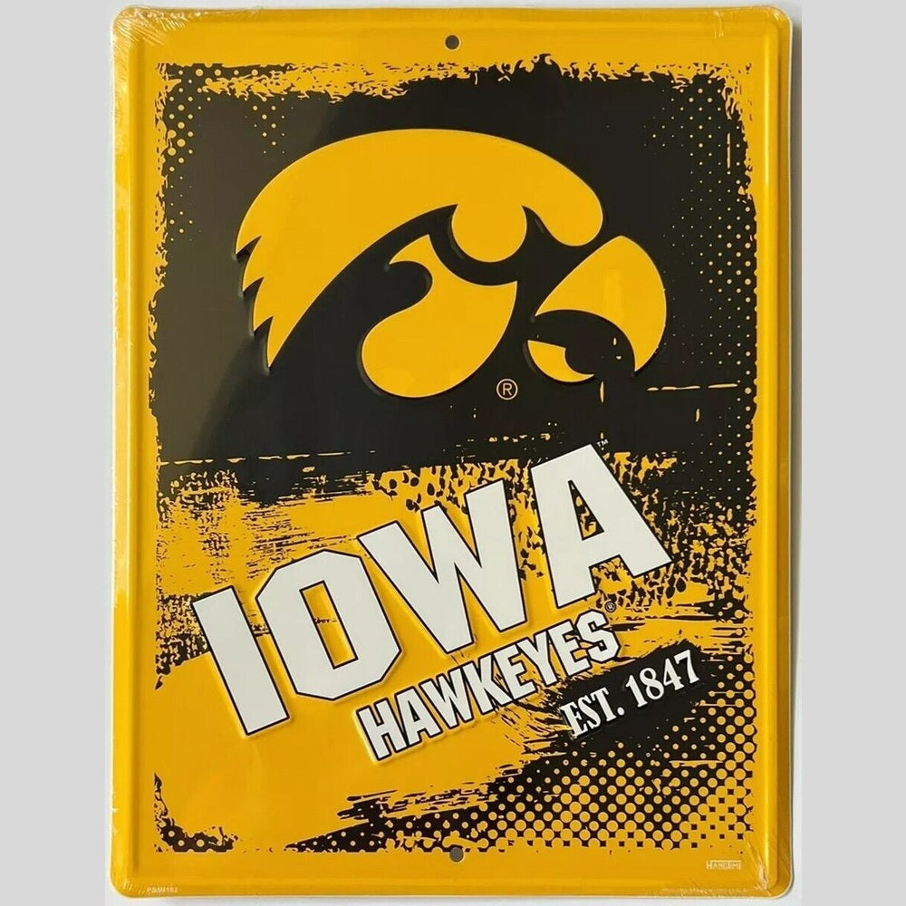 Iowa Hawkeyes Est. 1847 Licensed Novelty Sign 12" x 16" Home & Garden:Home Décor:Plaques & Signs Style Your Walls