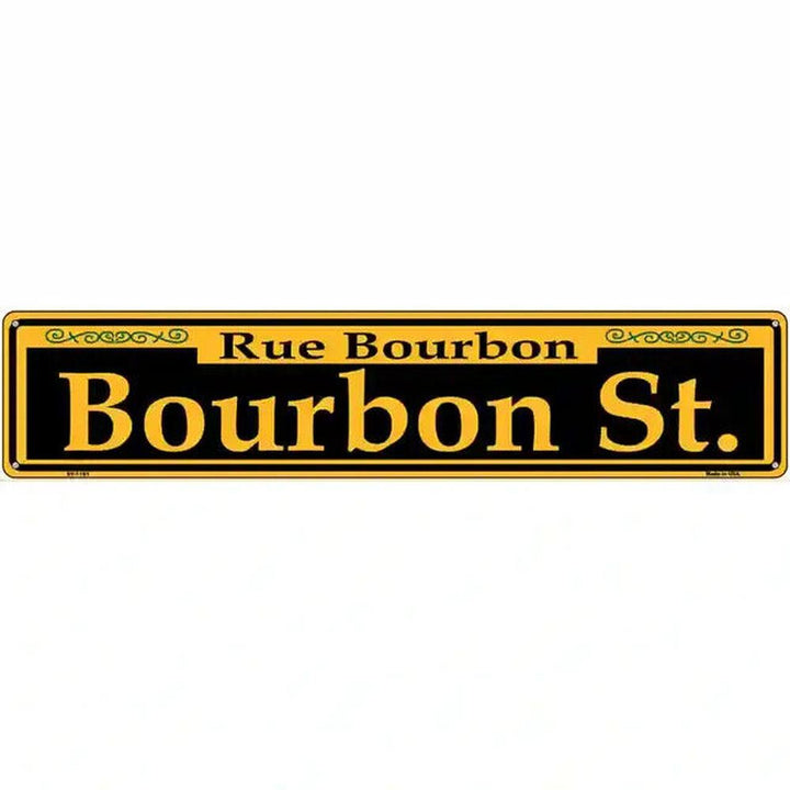 Rue Bourbon Bourbon St. 18" x 4" Novelty Metal Sign New! Home & Garden:Home Décor:Plaques & Signs Style Your Walls