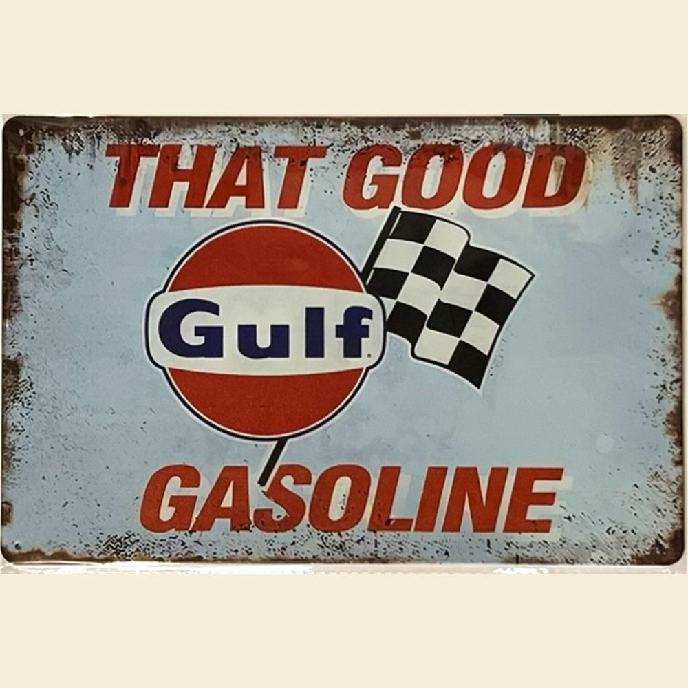 Gulf That Good Gasoline Vintage Novelty Metal Sign 12" x 8" Wall Art Home & Garden:Home Décor:Plaques & Signs Style Your Walls