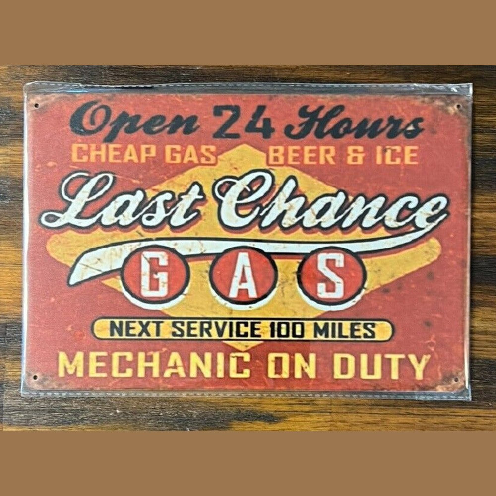 Last Chance Gas Vintage Novelty Metal Sign 12" x 8" NEW! Home & Garden:Home Décor:Plaques & Signs Style Your Walls