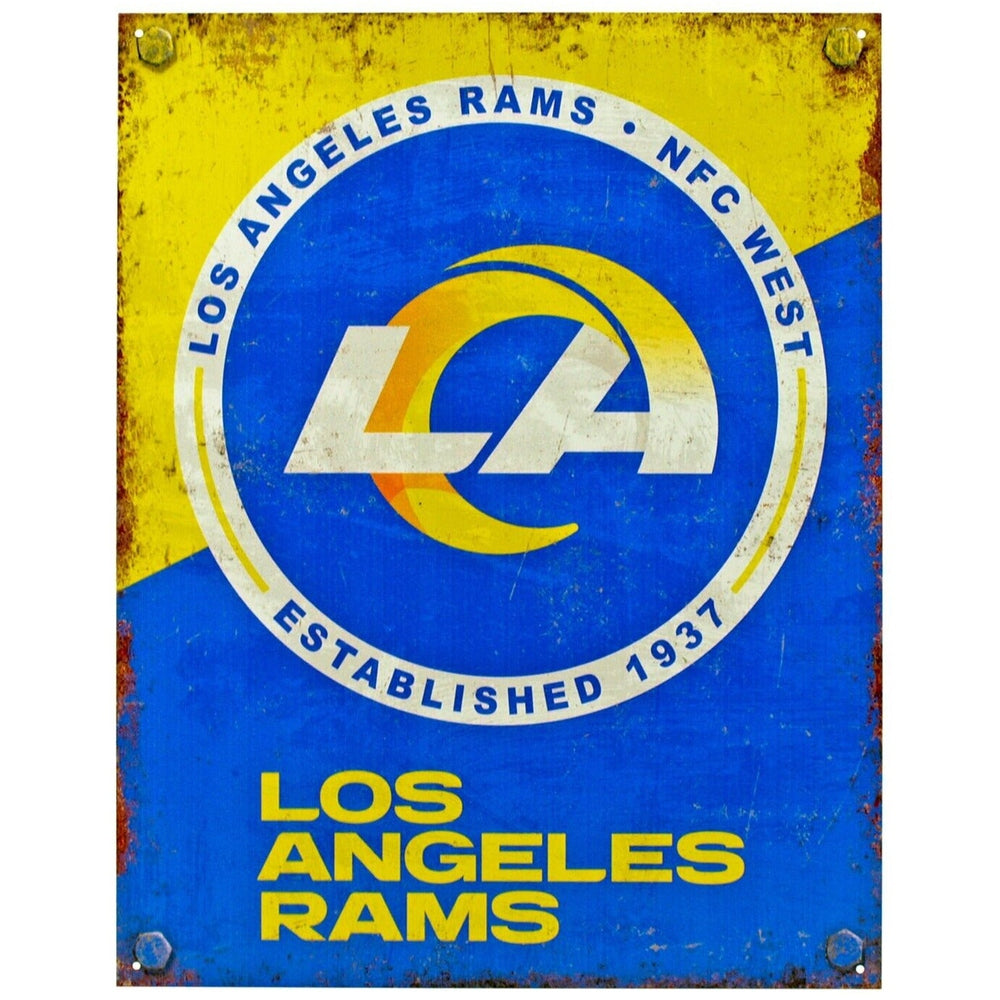 Los Angeles Rams Established 1937 Licensed Vintage Novelty Sign 16" x 12.5" Home & Garden:Home Décor:Plaques & Signs Style Your Walls
