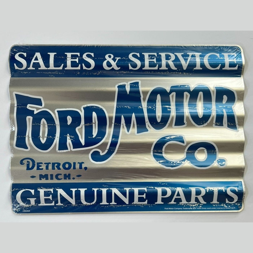 Ford Motors Genuine Parts Licensed Corrugated Metal Sign 12" x 16" Home & Garden:Home Décor:Plaques & Signs Style Your Walls