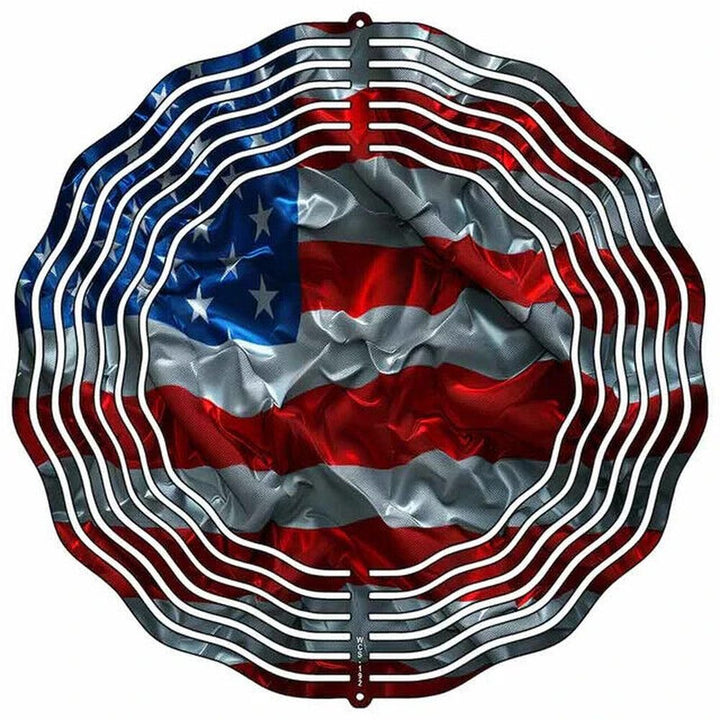 10" Metal American Flag Wind Spinner 360 swivel hook Garden Lawn Yard Decor Home & Garden:Yard, Garden & Outdoor Living:Décor:Windmills & Wind Spinners Style Your Walls