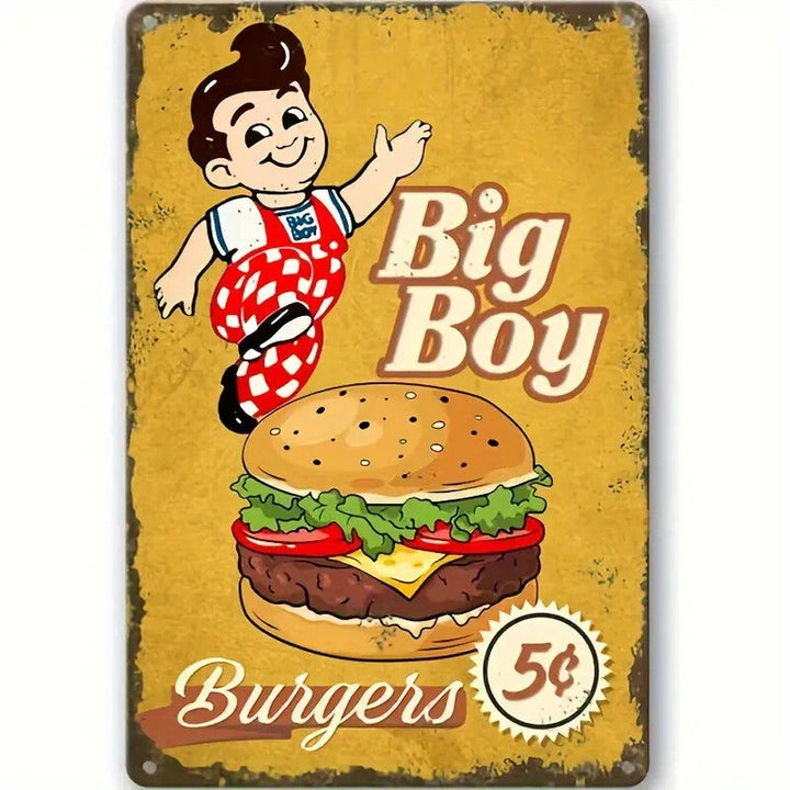 Big Boy Burgers Novelty Metal Sign 8" x 12" Wall Art Home & Garden:Home Décor:Plaques & Signs Style Your Walls