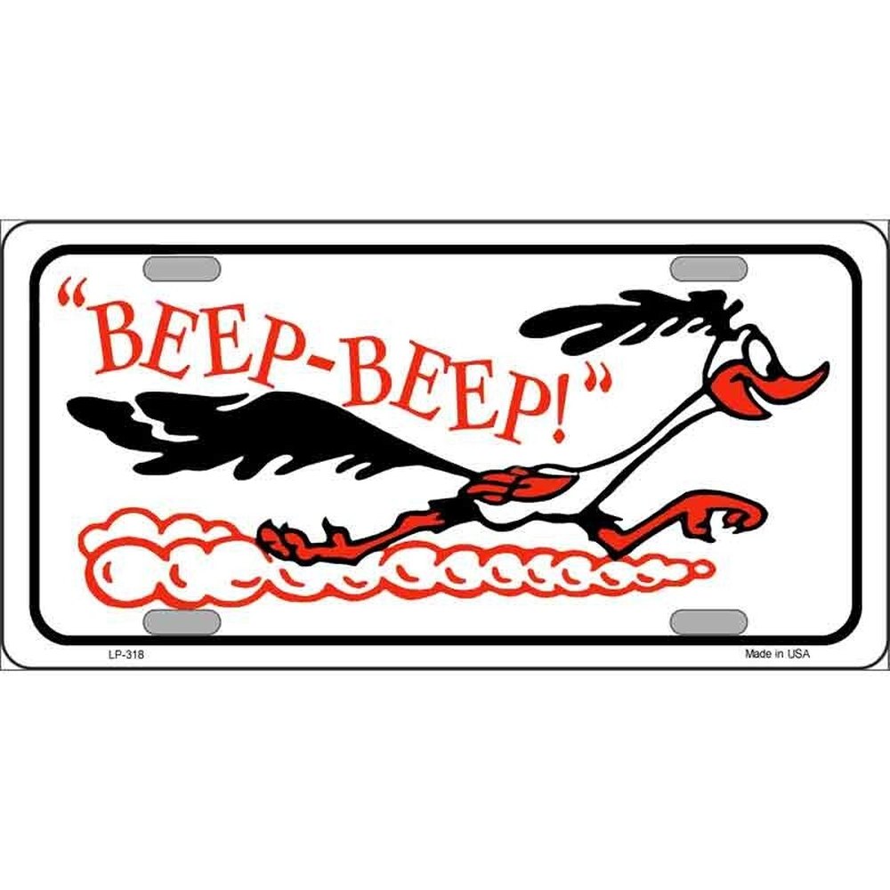 Beep Beep Roadrunner Novelty License Plate 6" x 12' NEW! eBay Motors:Parts & Accessories:Car & Truck Parts & Accessories:Exterior Parts & Accessories:License Plates & Frames Style Your Walls