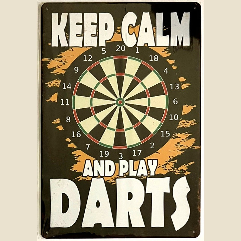 Keep Calm And Play Darts Novelty metal sign 12" x 8" Wall Art New! Home & Garden:Home Décor:Plaques & Signs Style Your Walls