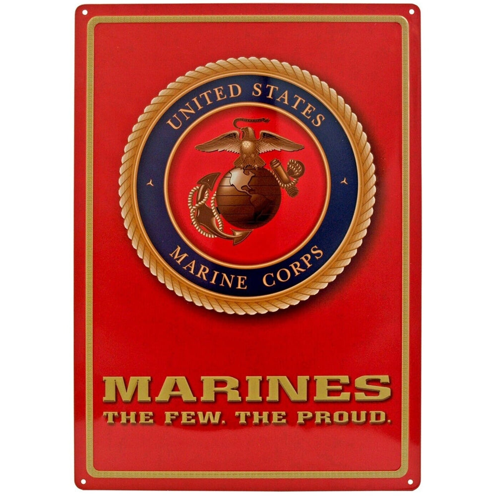 United States Marines Licensed Novelty Hem Wrapped Embossed Sign 17" x 12" NEW! Home & Garden:Home Décor:Plaques & Signs Style Your Walls