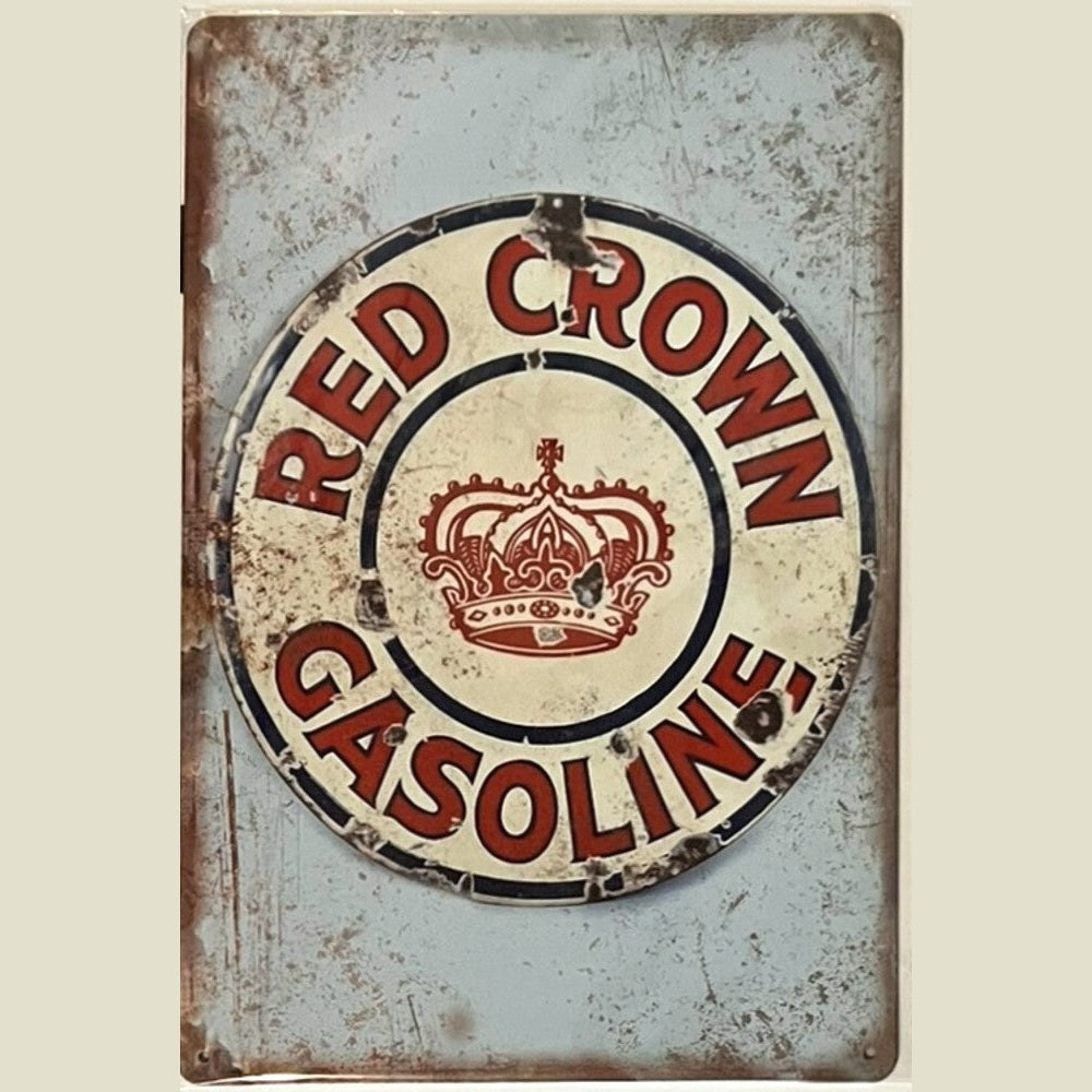 Red Crown Gasoline Vintage Novelty Metal Sign 12" x 8" Wall Art Home & Garden:Home Décor:Plaques & Signs Style Your Walls