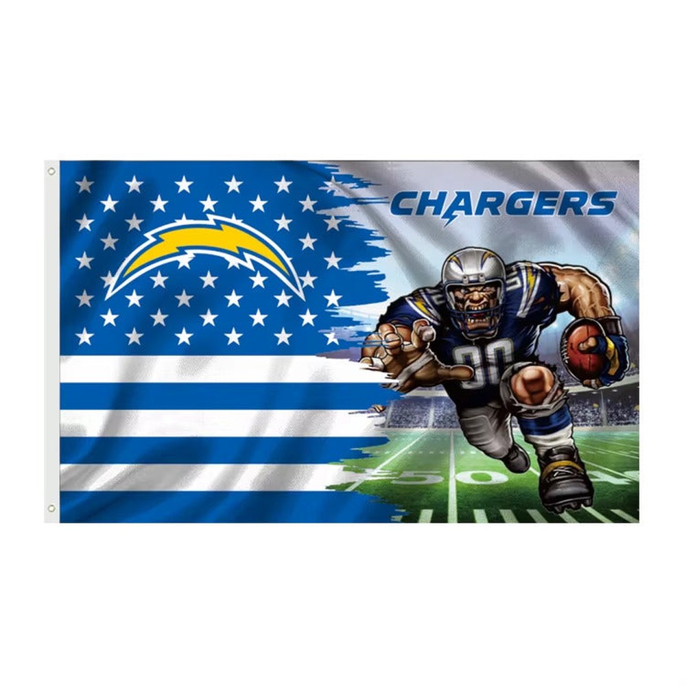 Los Angeles Chargers 3' X 5' Graphic Flag Banner With Grommets New! Sports Mem, Cards & Fan Shop:Fan Apparel & Souvenirs:Football-NFL Style Your Walls