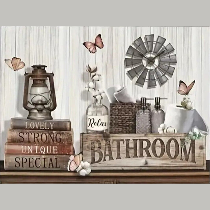 Lovely, Strong, Unique, Special Bathroom Canvas Art Print 12" X 16" Art:Art Prints Style Your Walls