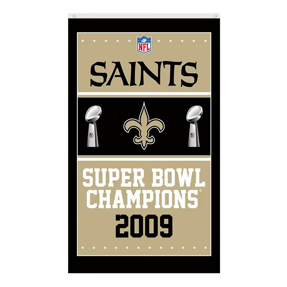 New Orleans Saints Super Bowl Champions Novelty Flag Banner NEW! 3 ft x 5 ft Home & Garden:Yard, Garden & Outdoor Living:Décor:Flags Style Your Walls
