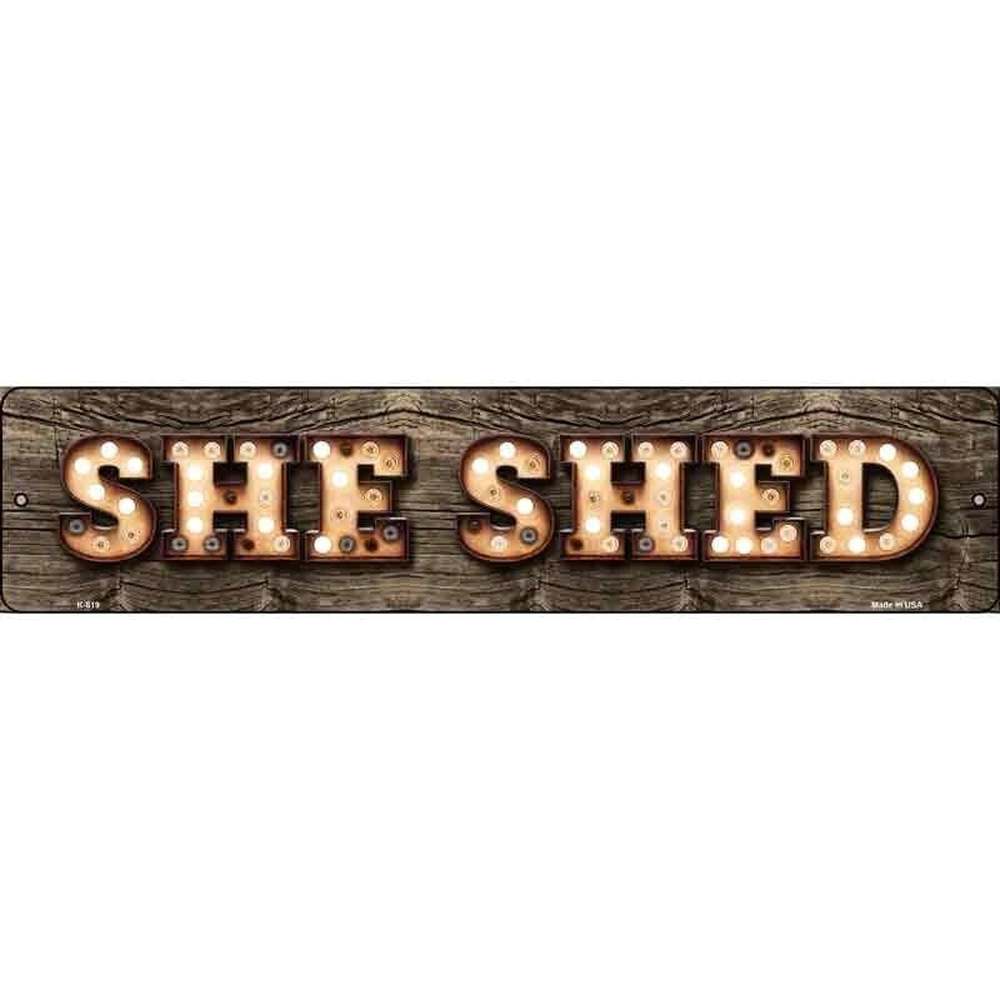 She Shed Novelty Metal Street Sign 18" x 4" NEW! Home & Garden:Home Décor:Plaques & Signs Style Your Walls