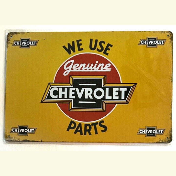 We Use Genuine Chevrolet Parts 8" x 12" Novelty Metal Sign New! Home & Garden:Home Décor:Plaques & Signs Style Your Walls