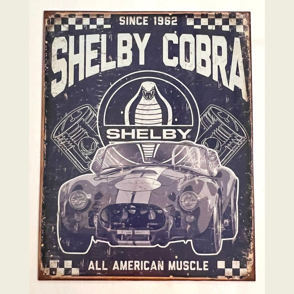 Shelby Cobra Since 1962 Licensed Vintage Novelty Sign 16" x 12.5" NEW! Collectibles:Advertising:Automobiles:American:Ford Style Your Walls